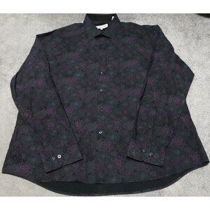 John Lennon Shirt Men's 2XL Multicolor Floral Printed Button Up Long Sleeve